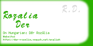 rozalia der business card