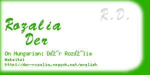 rozalia der business card
